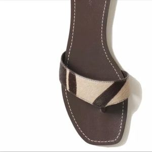 Reformation Serina asymmetrical thong sandals